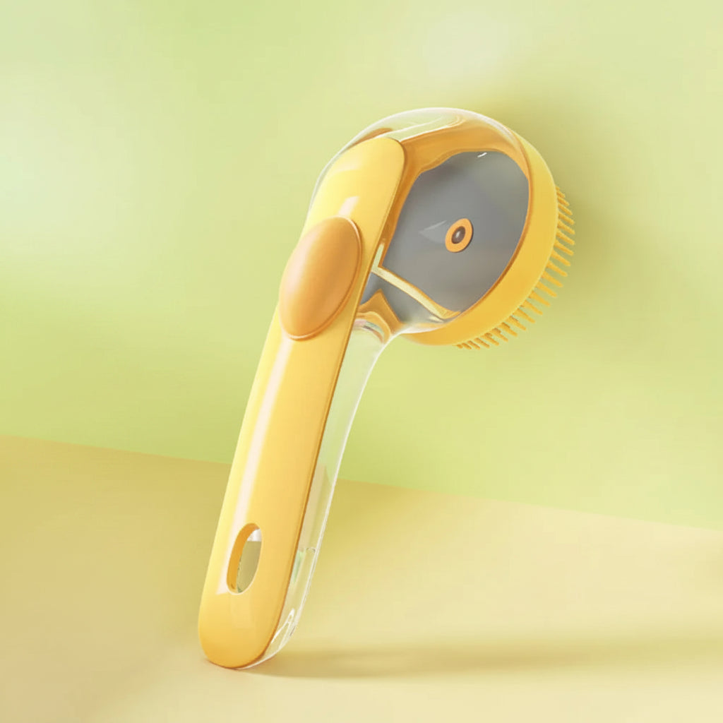 VelvetyPaws™ AquaShower Pro – Pommeau de Douche Brosse & Distributeur de Shampoing