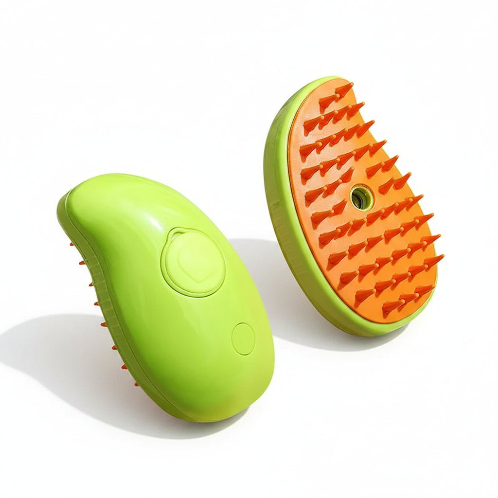 VelvetyPaws™ Brosse Anti-Poils Massage & Vapeur 3-en-1
