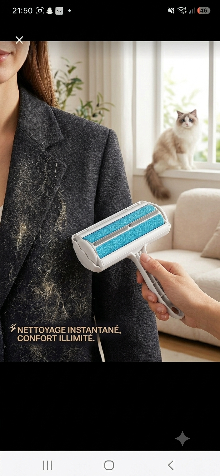 VelvetyPaws™ FurRoll Pro – Rouleau Anti-Poils